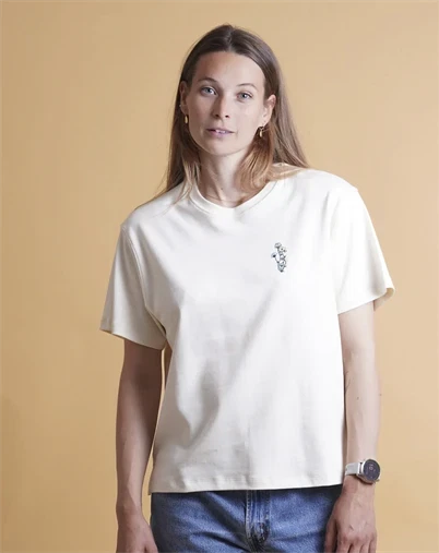 Elsk - Untamed Flora Interlock T-shirt - Off White